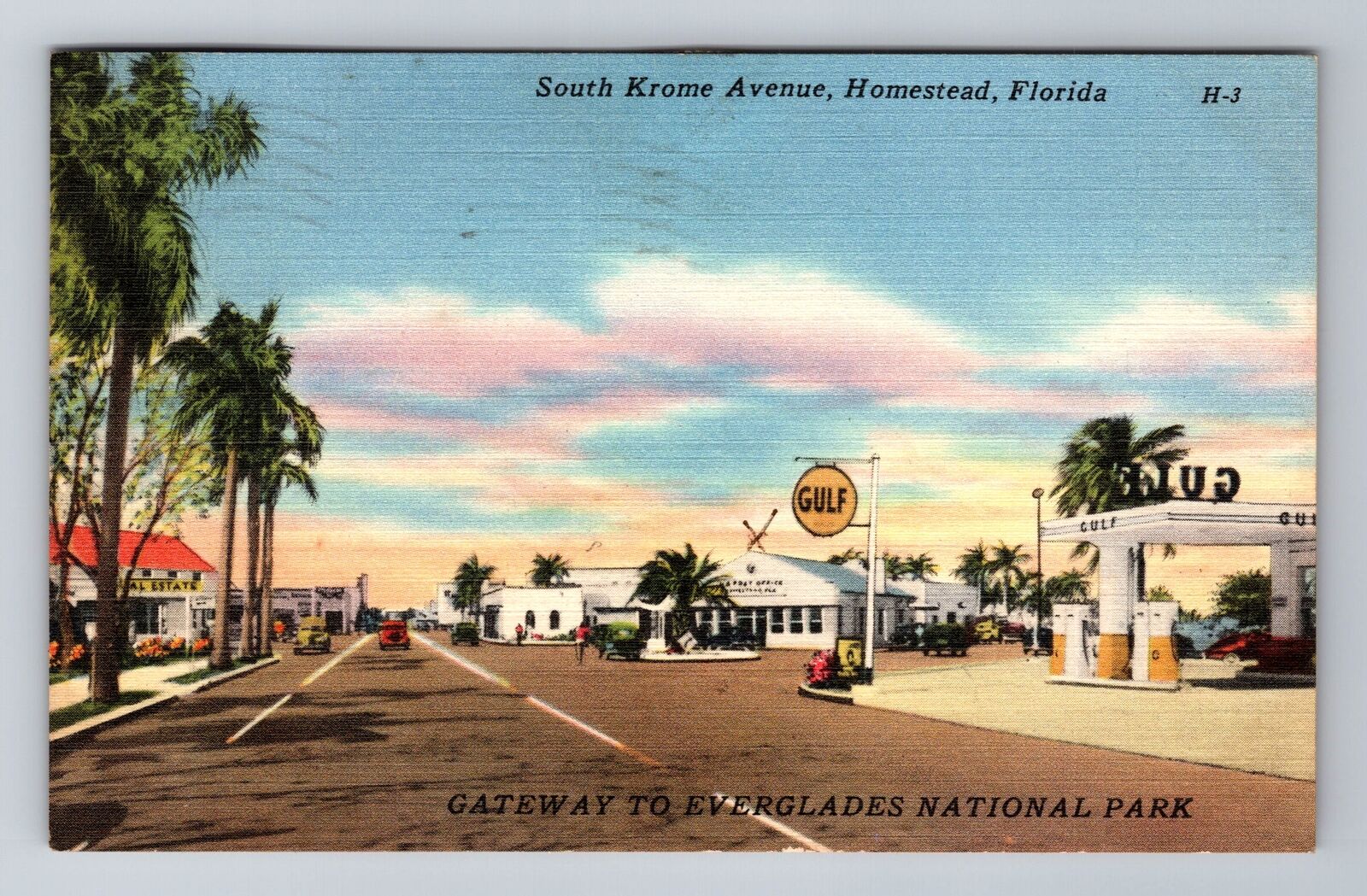 Homestead FL-Florida, South Krome Avenue, Everglades, Vintage c1950 Postcard