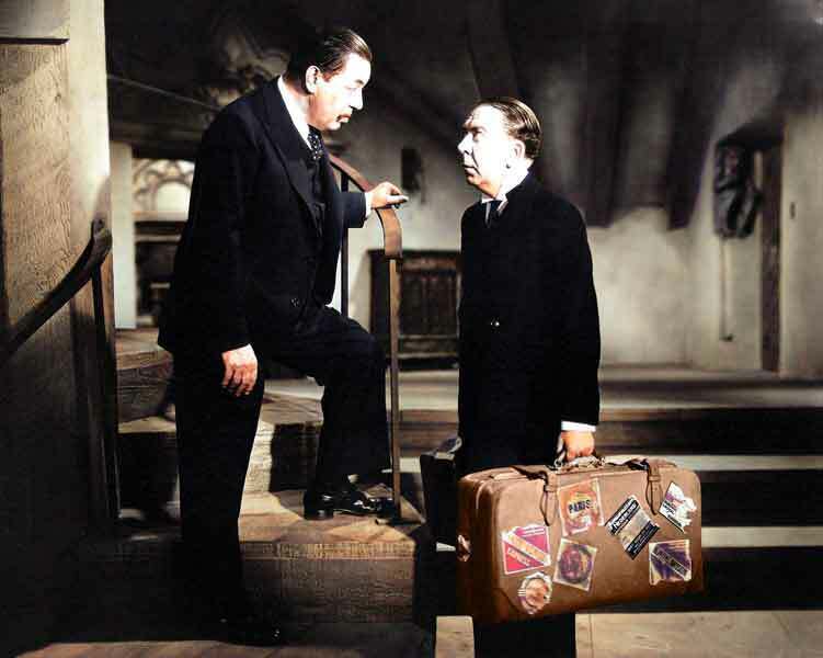 Warner Oland & Herbert Mundin in Charlie Chan's Secret 8x10 RARE COLOR Photo 609