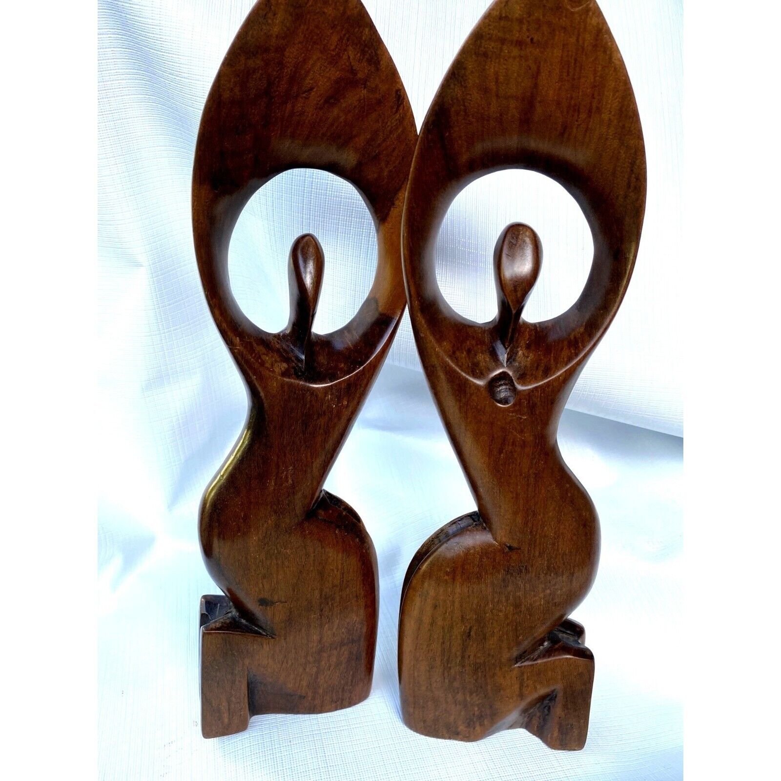 Vintage Wood Handmade  Aculpture Art Decor Art Figurines Essence Of Prayer Statu
