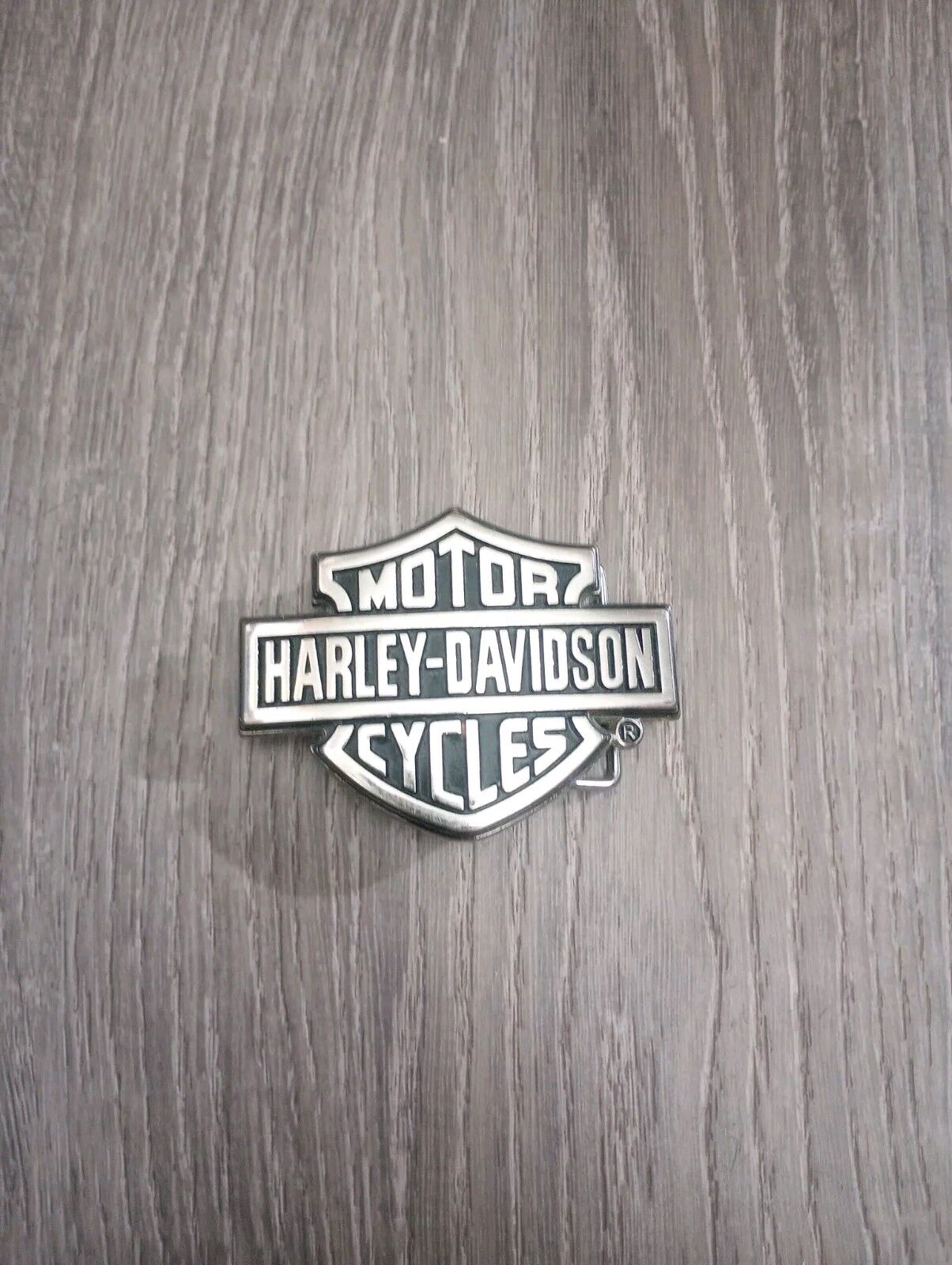 Vintage 2005 Harley-Davidson Men\'s Chrome Bar Belt Buckle