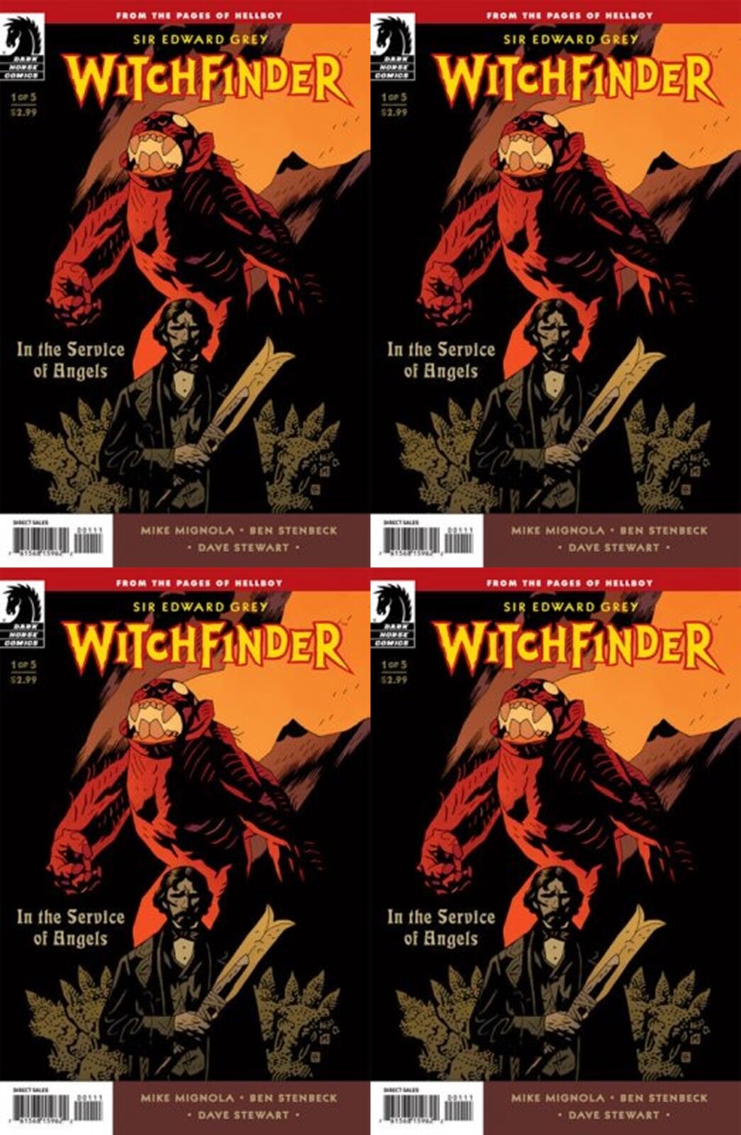 Witchfinder: In the Service of Angels #1 (2009) Dark Horse Comics - 4 Comics