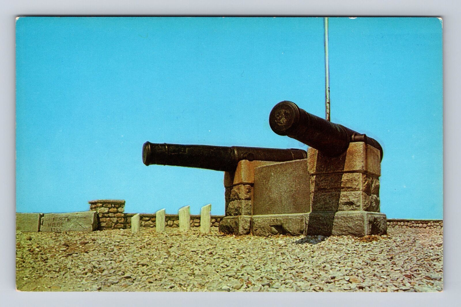 Westport CT- Connecticut, Revolutionary Cannon At Compo Beach, Vintage Postcard
