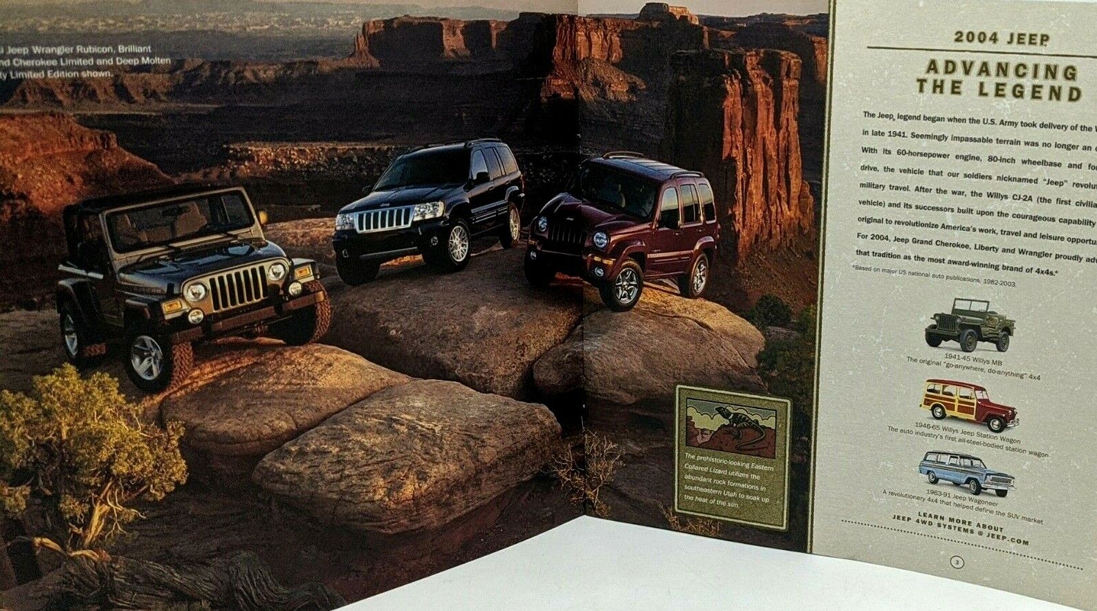 2004 JEEP Sales Brochure Catalog Advertising Grand Cherokee Wrangler Liberty