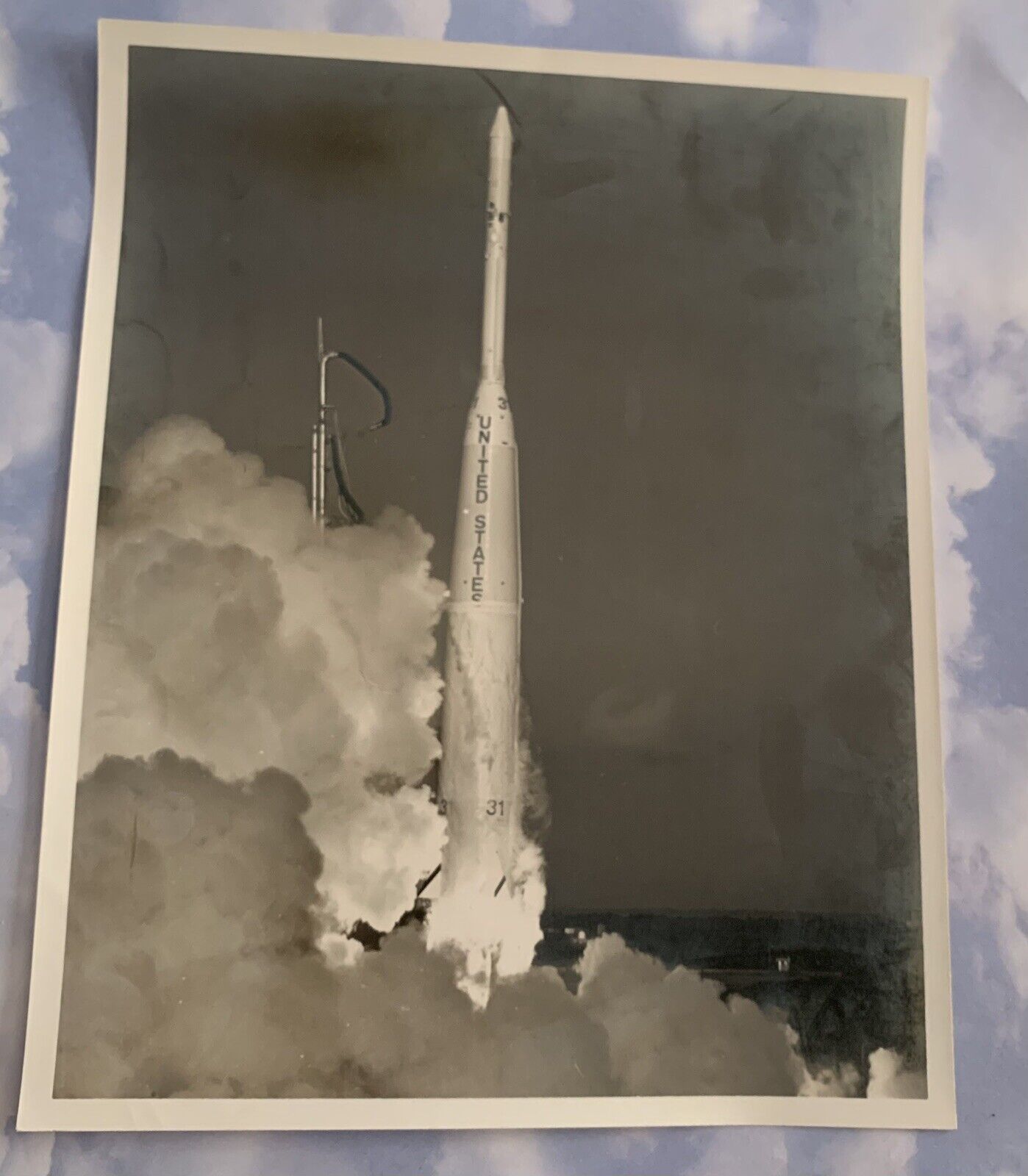 Official NASA Photograph - Delta 31 with Spacecraft Lifting Off 1965
