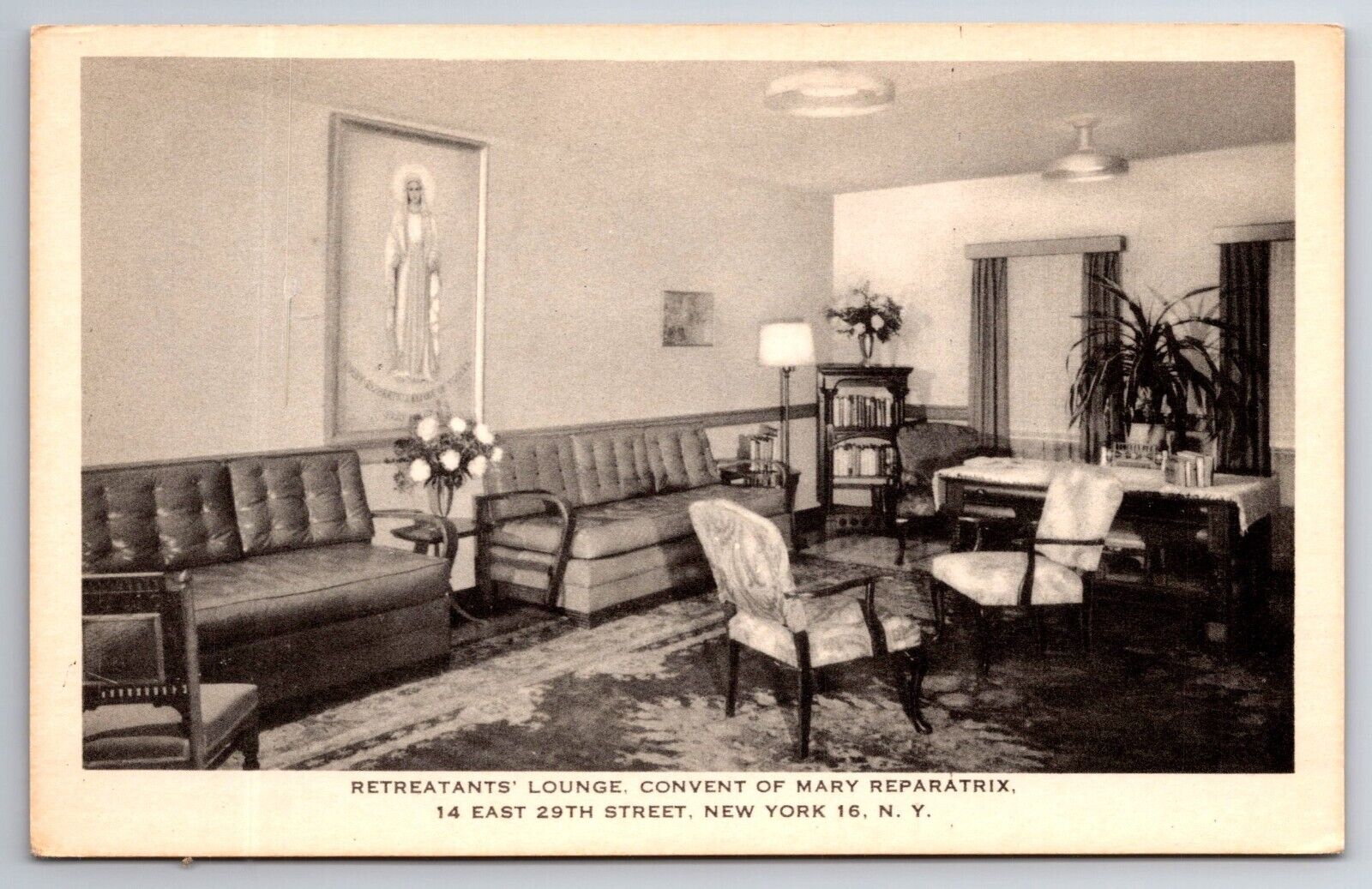RETREATANTS\' LOUNGE, CONVENT OF MARY REPARATRIX, 14 EAST 29TH STREET, NEW YORK