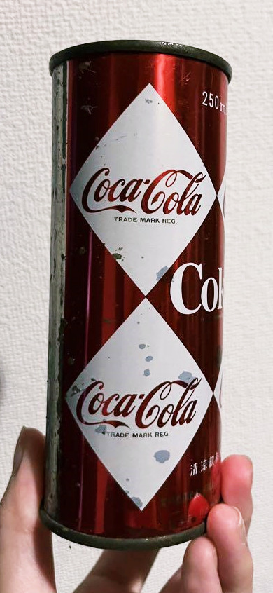 Coca Cola 1960\'s Capacity 250ml Can Vintage Rare Scratched No Box From Japan