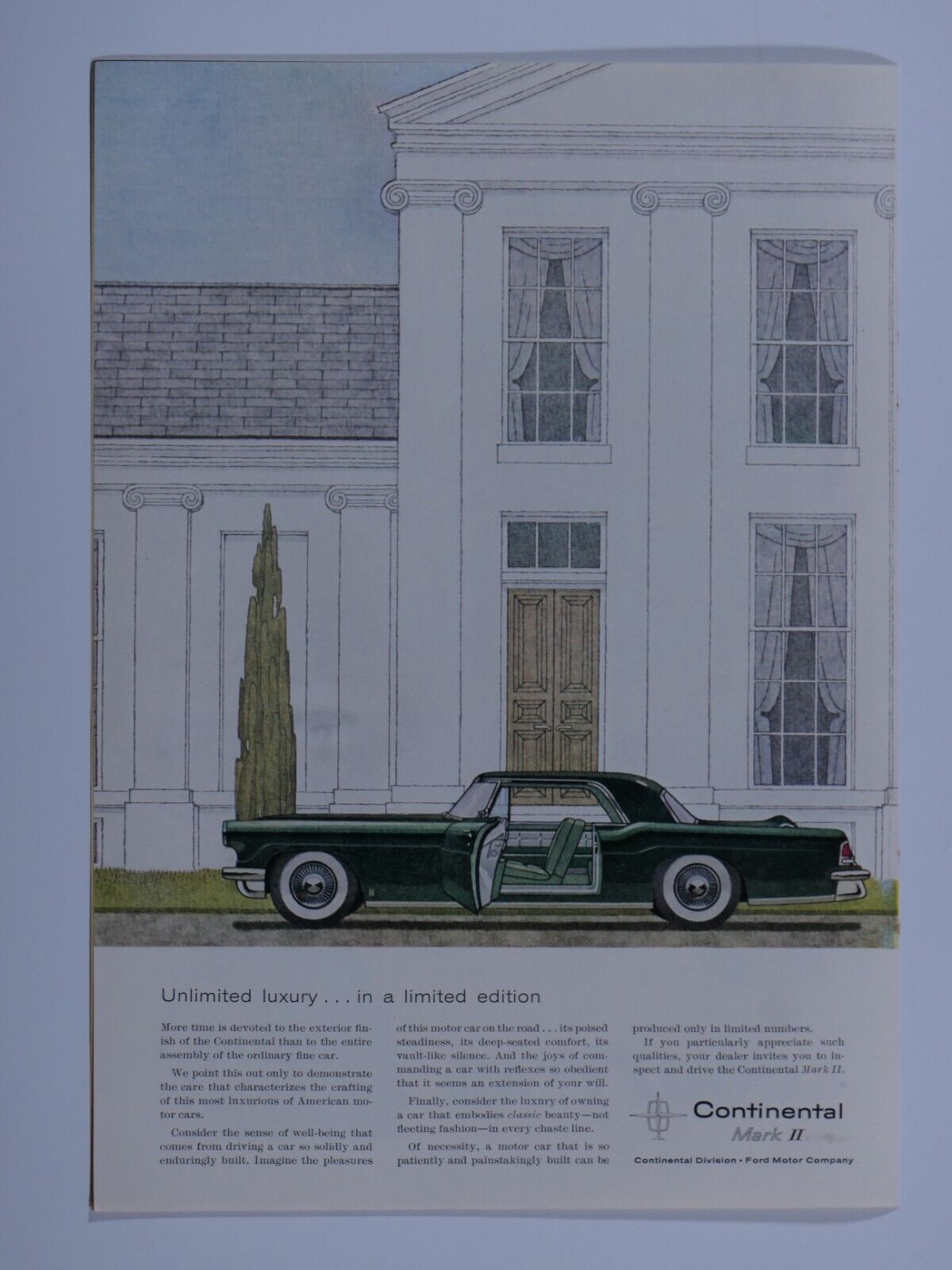 1957 Lincoln Mark II Vintage Green Original Print Ad-8.5 x 11\