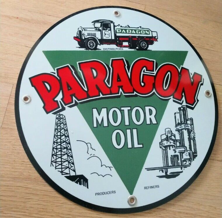Paragon Gasoline Gas Oil Sign