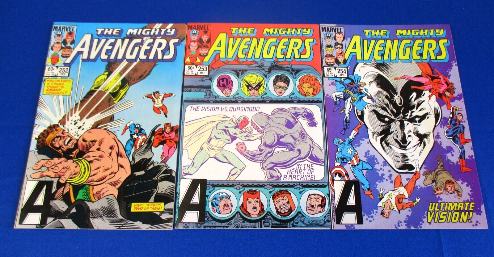The Mighty Avengers Marvel Comics 252 253 254 1984 High Grade NM