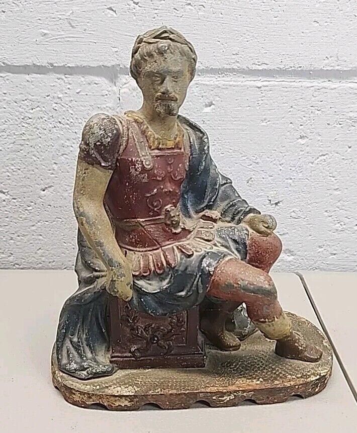 Antique Grand Tour Roman Emperor Hadrian Augustus Italian Statue Bust 