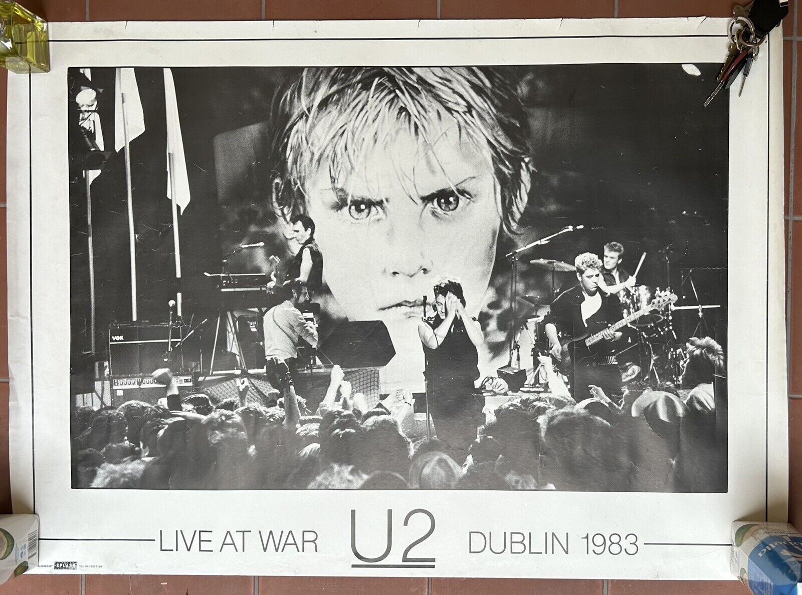 U2 “Live At War Dublin 1983” Poster Vintage Rare Collectible 