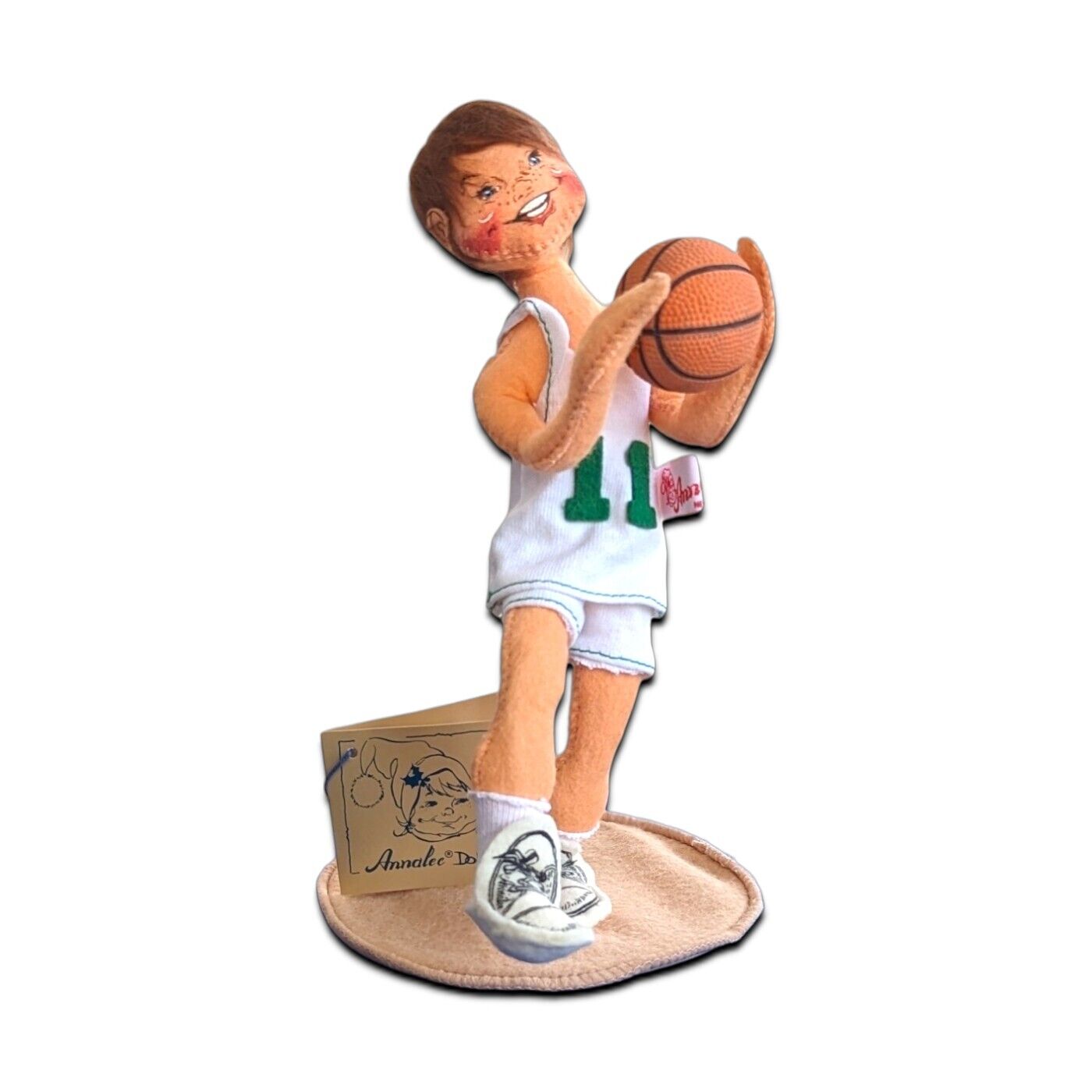Annalee Doll 1994 Basketball Player No 11 Brown Hair Eyes Open Smiling 10 Inch