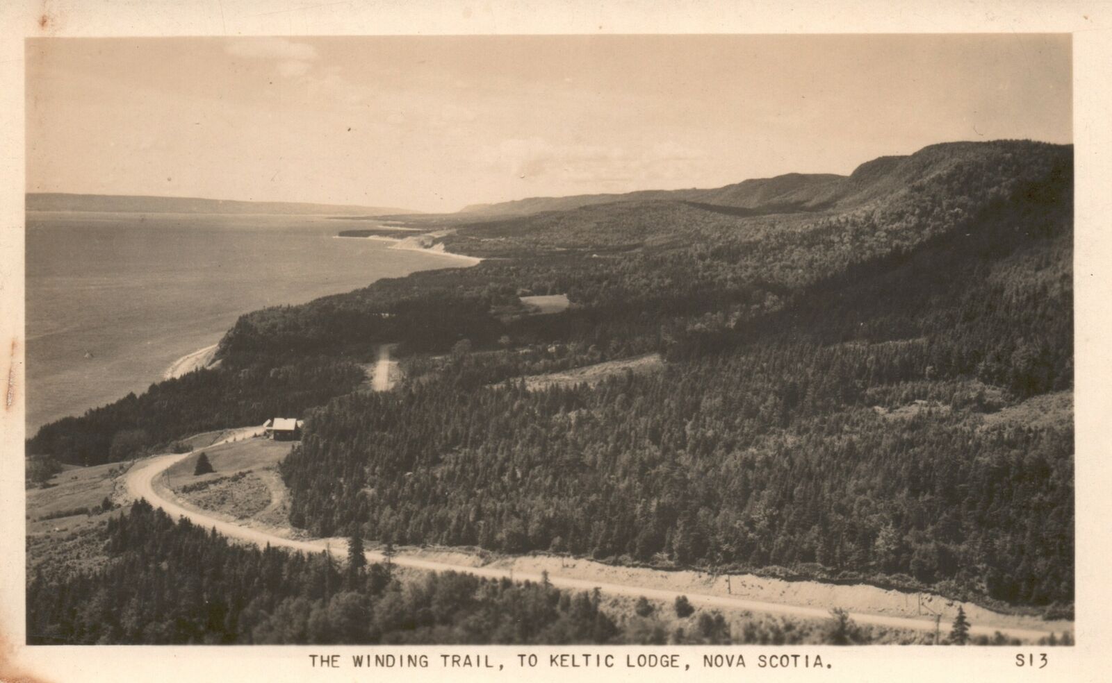 The Winding Trail To Keltic Lodge Nova Scotia Canada Vintage Postcard