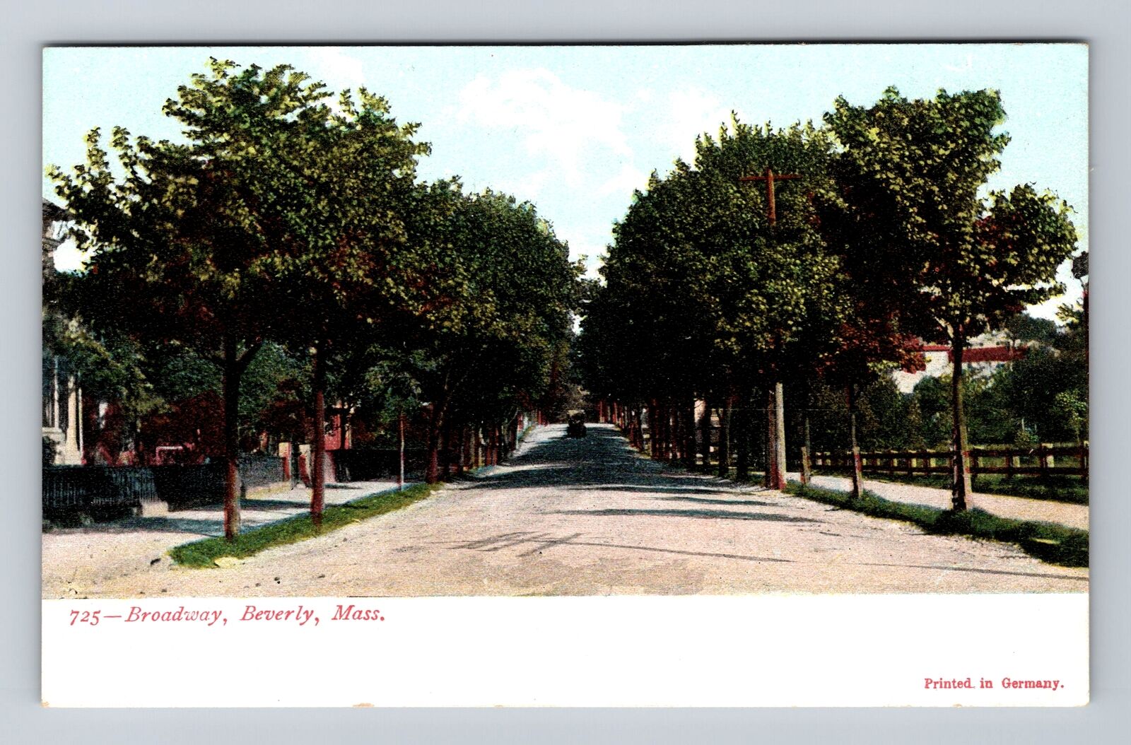 Beverly MA-Massachusetts, Scenic View Of Broadway, Antique, Vintage Postcard