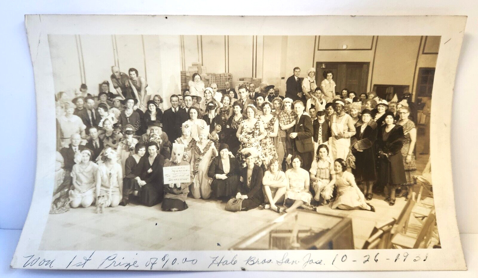 Hale Brothers Department Store San Jose CA 1931 Halloween Party Contest Photo