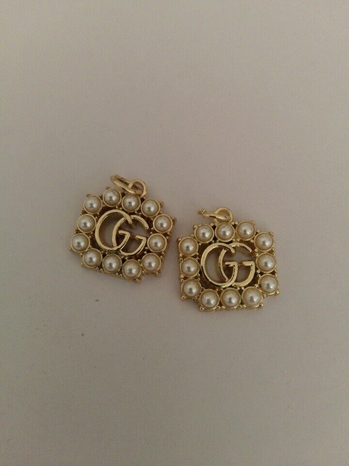 Lot of 2 Gucci 22mm Gold Tone    Zipper Pull Replacement Button