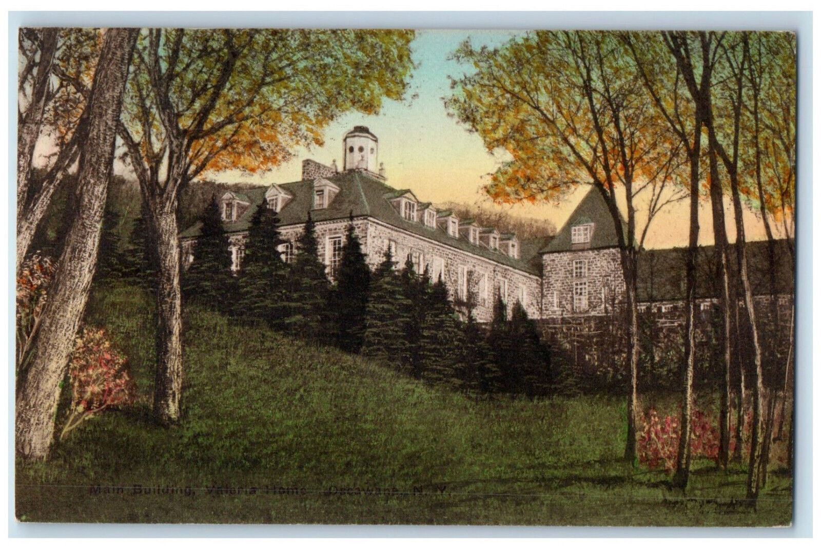 c1920's Main Building Valeria Home Oscawana New York NY Handcolored Postcard