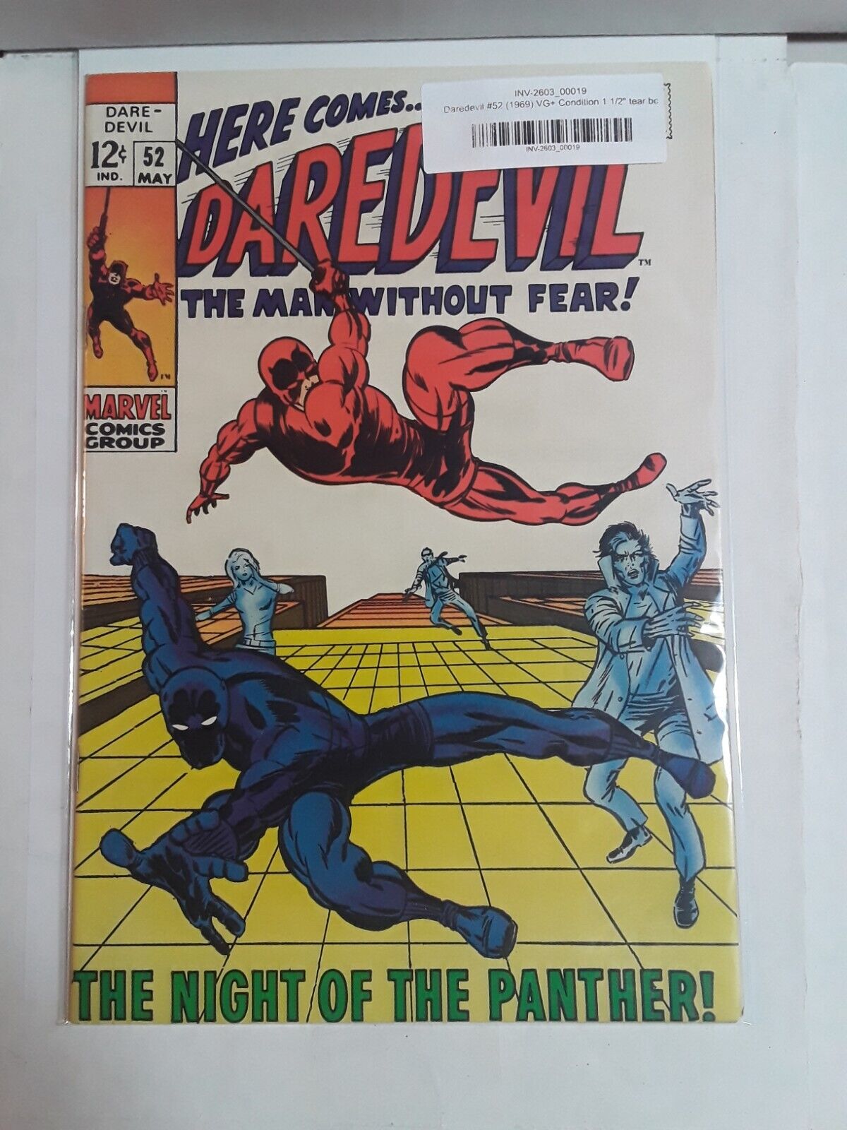 Daredevil #52 NM- 9.2 Black Panther Appearance Barry Smith Cover Marvel 1969