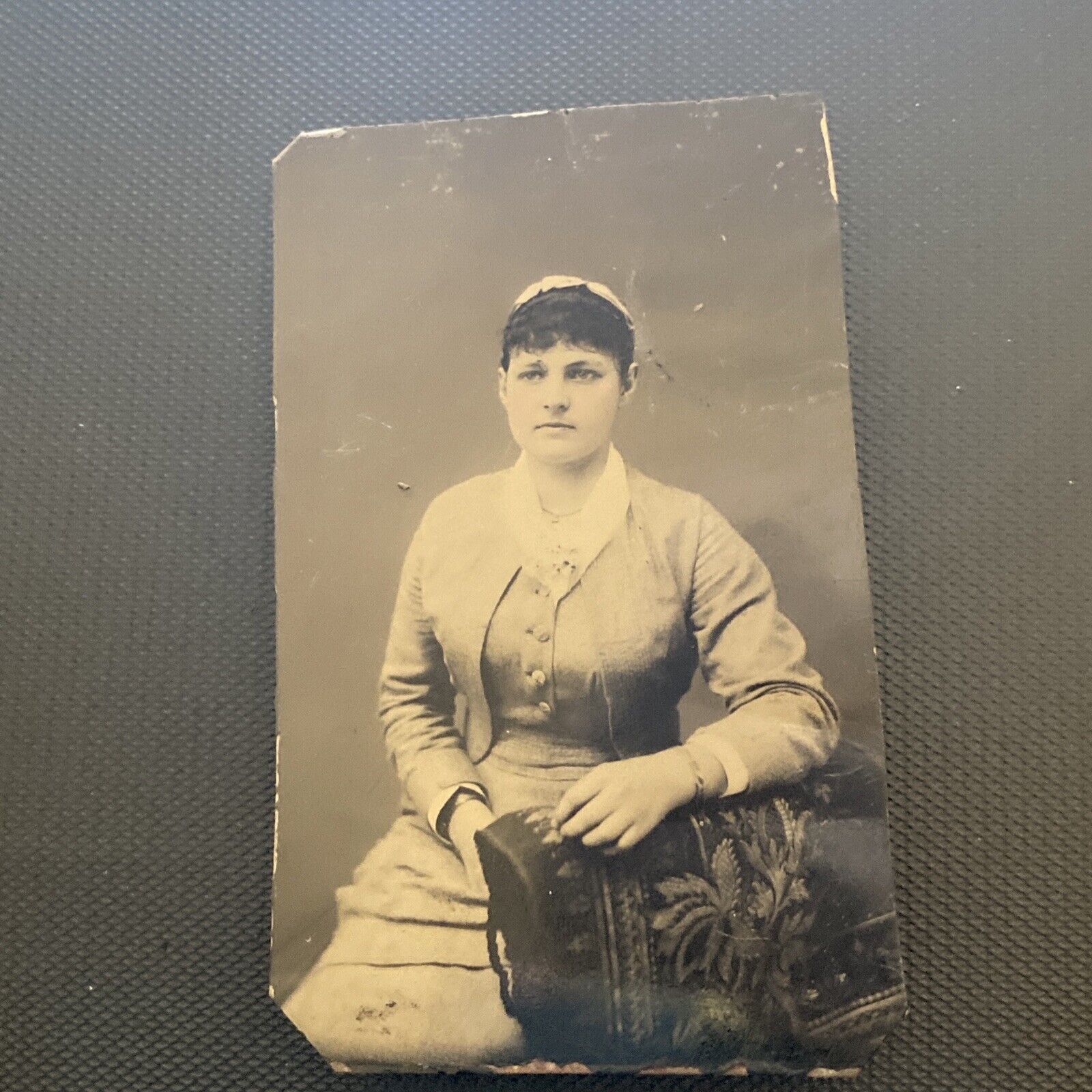 ATQ Circa 1840 1865 Tintype Woman Jewish Mennonite Amish?? portrait