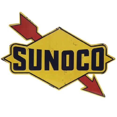 Sunoco man cave metal sign new vintage style embossed garage sign decor ..