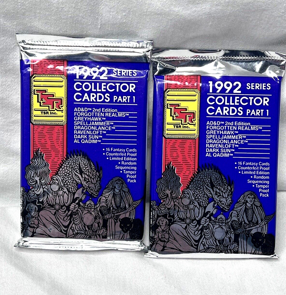 Two 1992 TSR Collector Cards Part 1 D&D New Sealed 