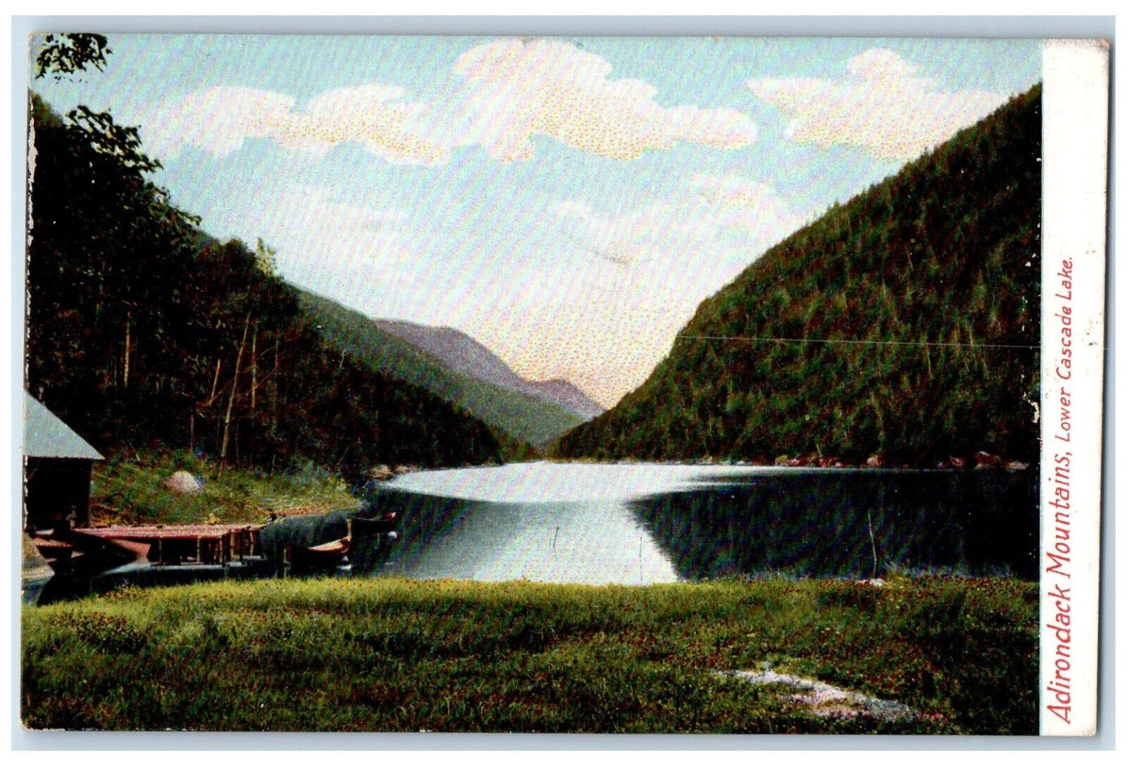 c1905 Lower Cascade Lake Adirondacks New York NY Antique Unposted Postcard