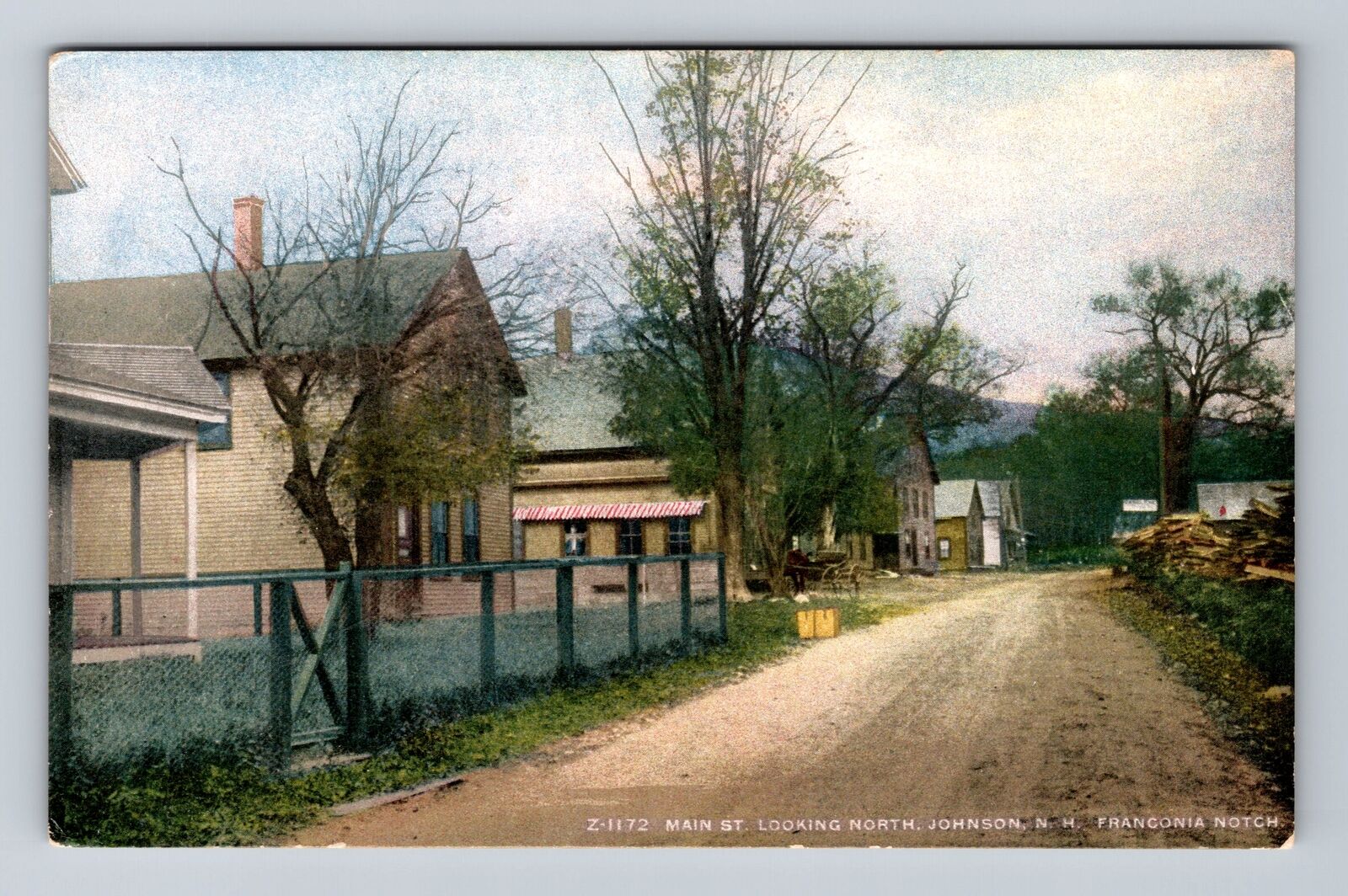 Johnson NH-New Hampshire, Main Street Looking North, Antique, Vintage Postcard