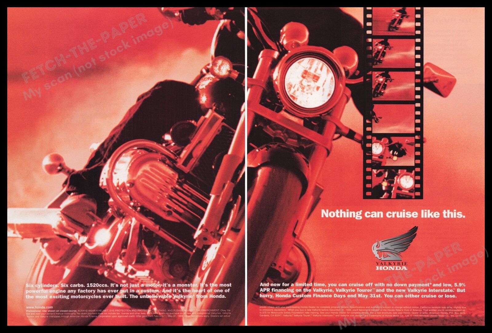 Honda Valkyrie 1990s Print Advertisement (2 pages) 1999