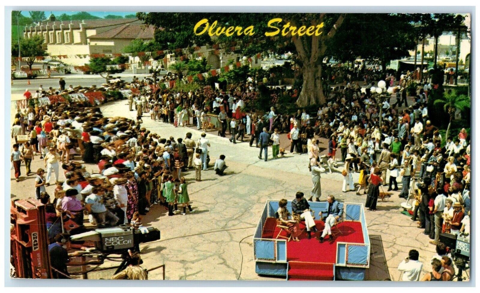 c1960 Olvera Street Don Knotts Festival Blessing Los Angeles California Postcard