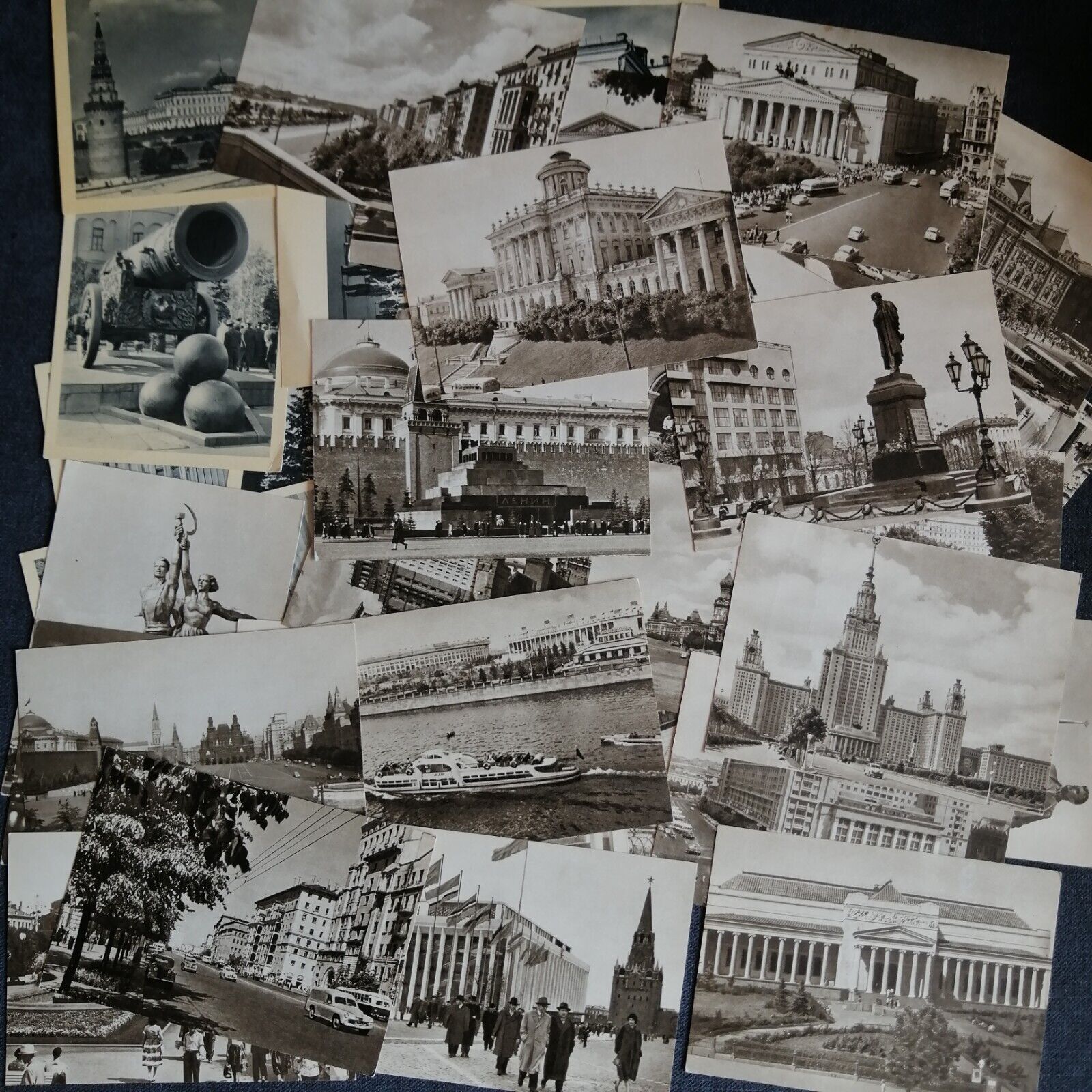 Lot of 41 old postcards Moscow Kremlin architecture monuments Made in USSR 1962