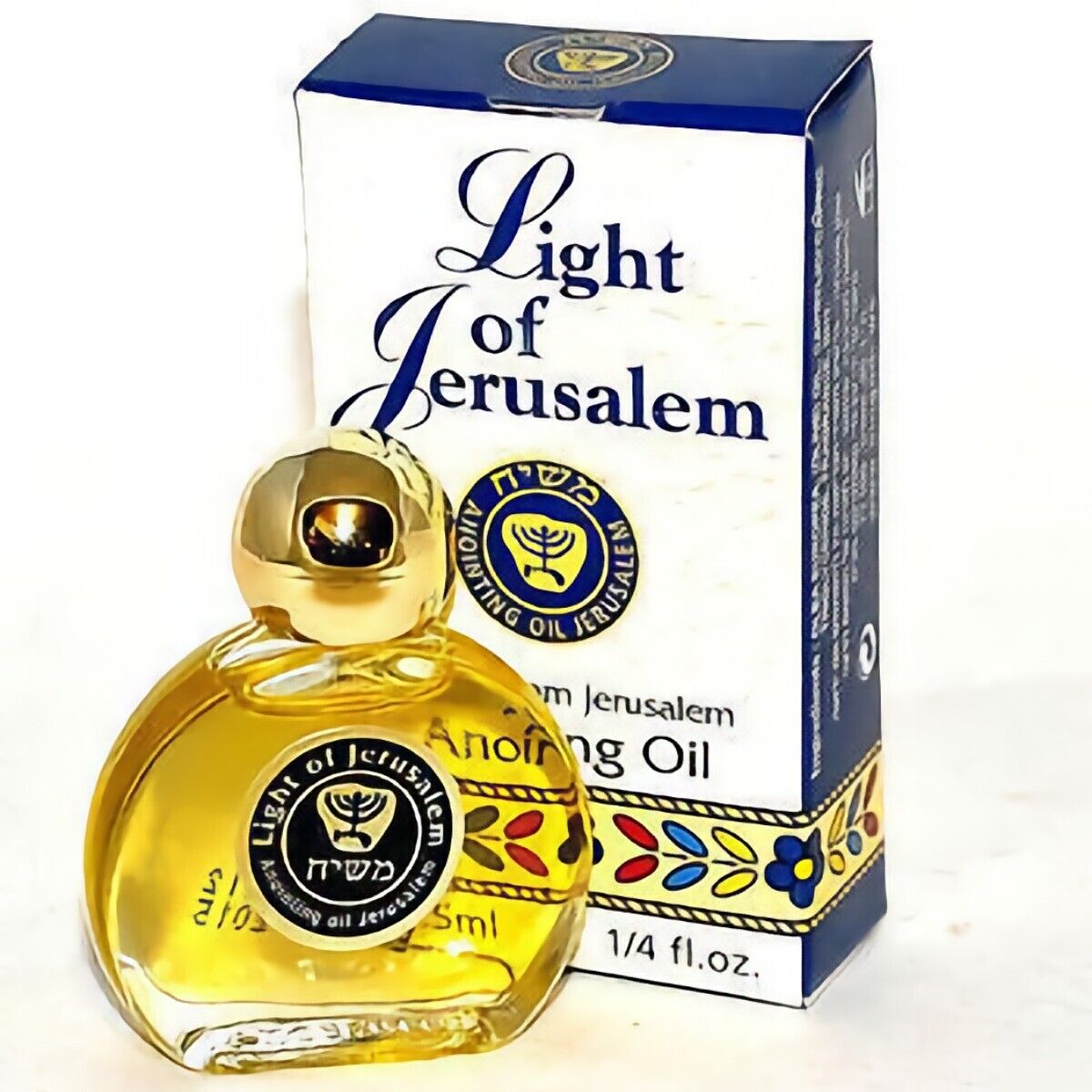 Holy Anointing Oil Light Of Jerusalem Bottle 7.5 ml/0.25 fl.oz. from Israel