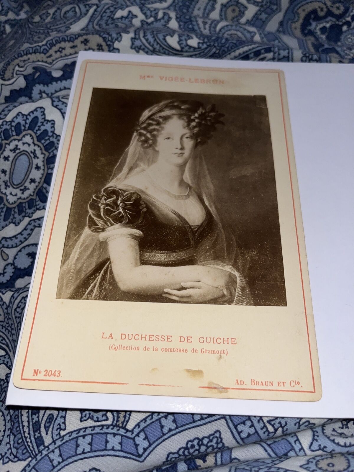Antique Cabinet Card Aglaé Louise Françoise Gabrielle de Polignac Duchess Guiche