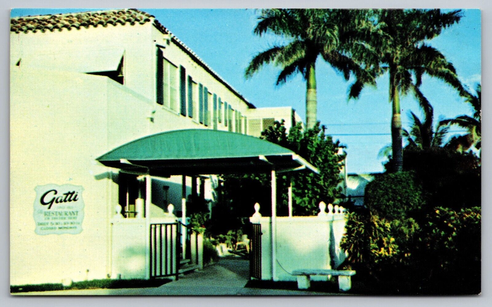 Gatti\'s Restaurant Miami Beach FL Postcard **J. Edgar Hoover\'s Autograph c1967**