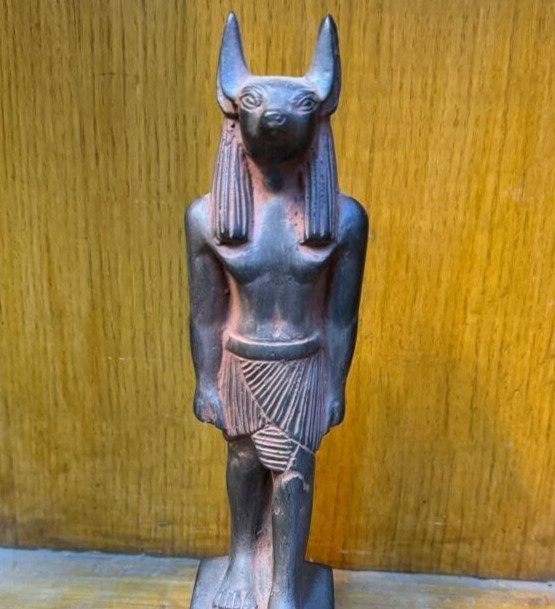 RARE Antique Pharaonic Statue Of God Anubis