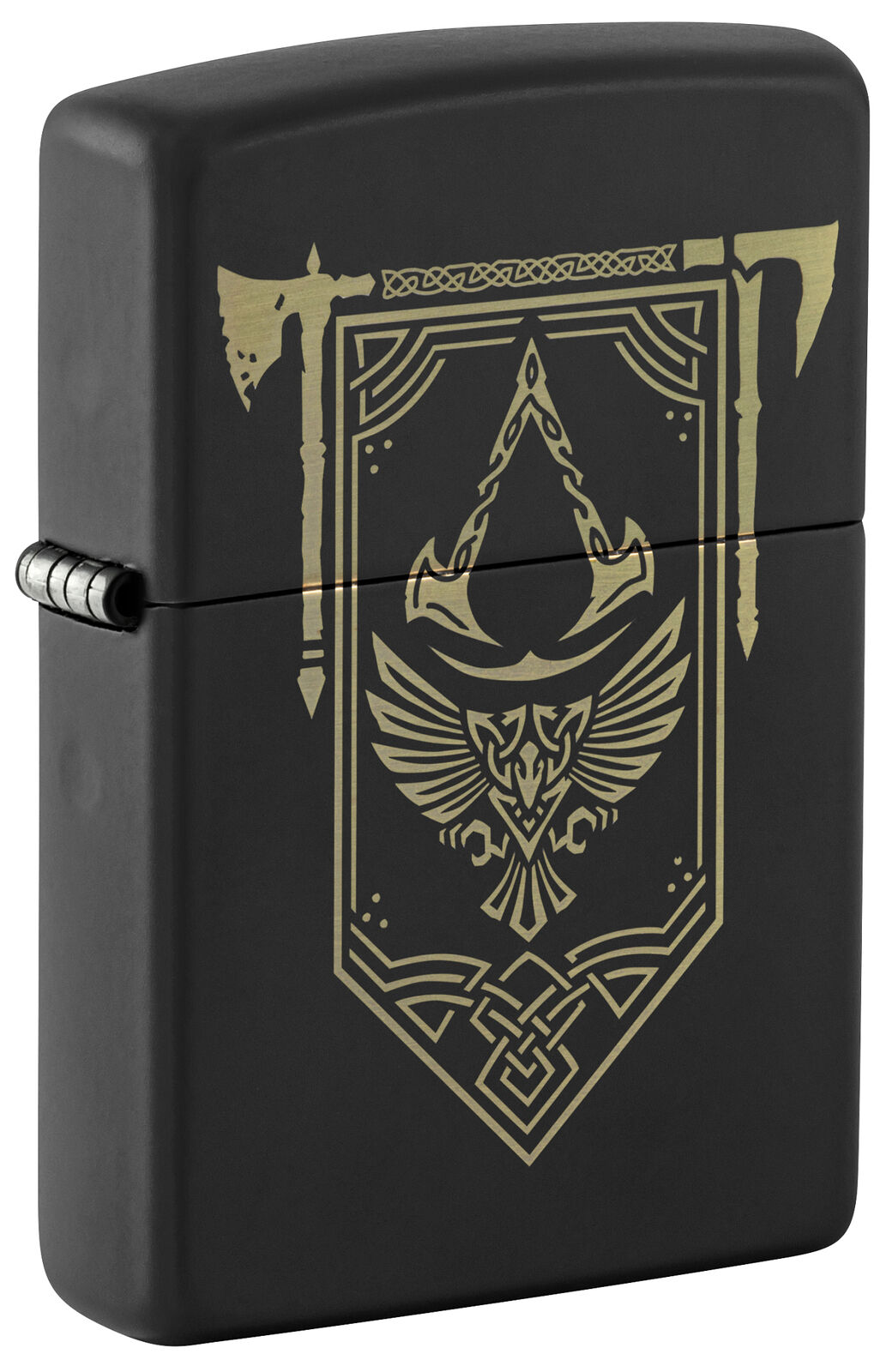 Zippo Assassin's Creed Design Black Matte Windproof Lighter, 48669