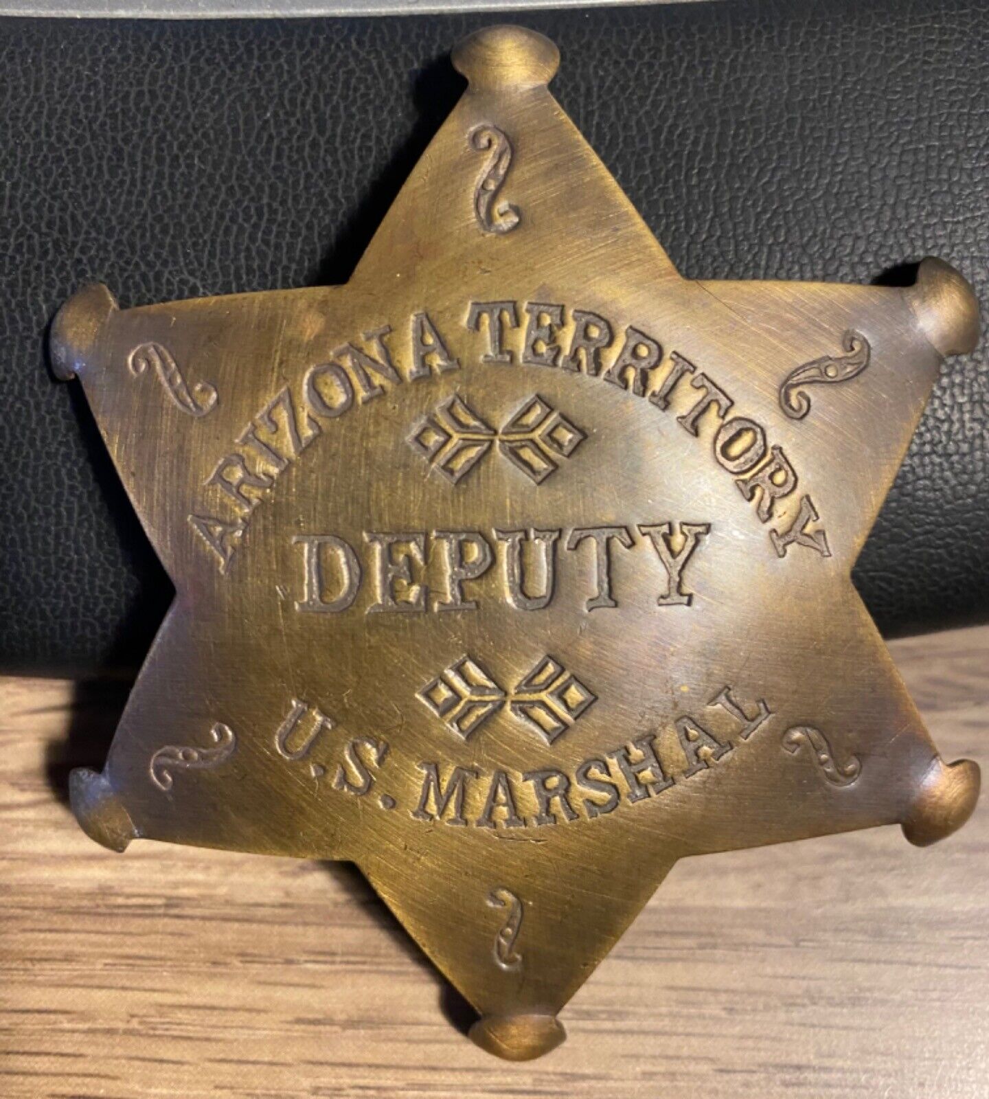 US DEPUTY MARSHAL Arizona Territory Brass Star Badge Pin Old West 3\