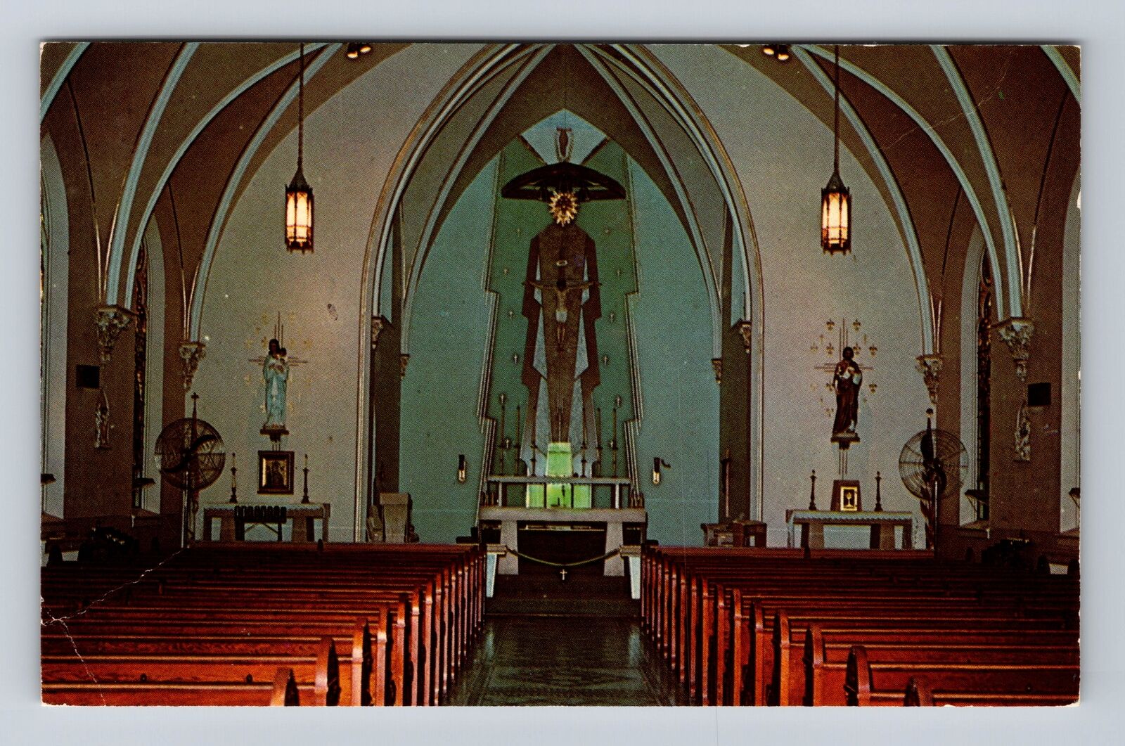 Dickeyville WI-Wisconsin, Holy Ghost Parish Church Vintage Souvenir Postcard