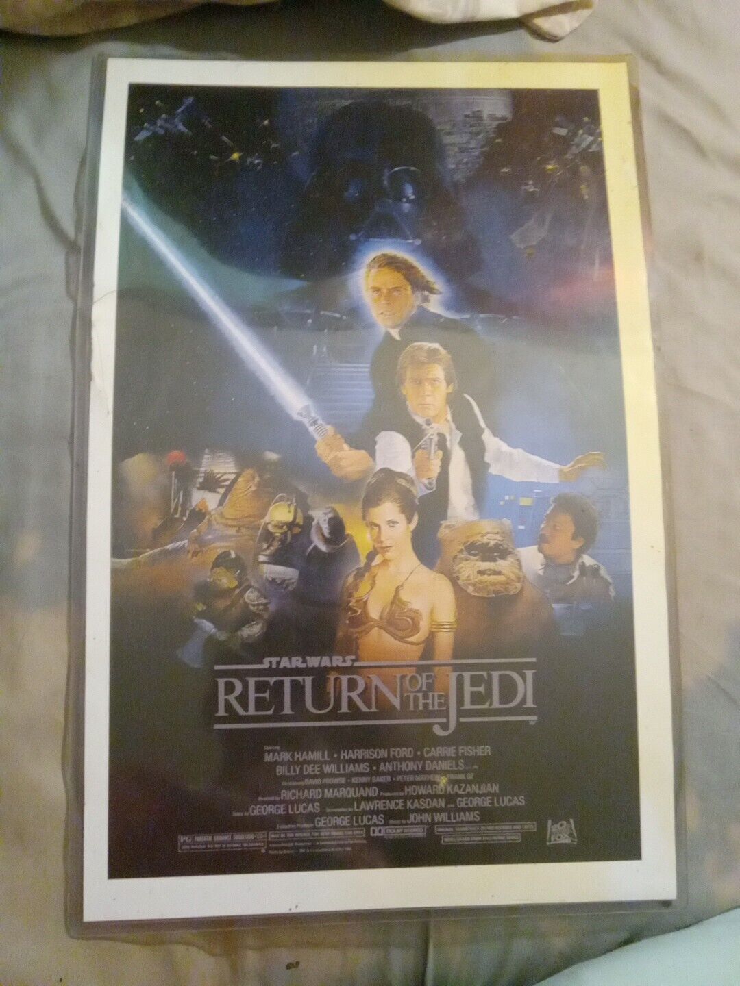 Star Wars Return Of The Jedi Poster Plaque 1983 Vintage, Rare