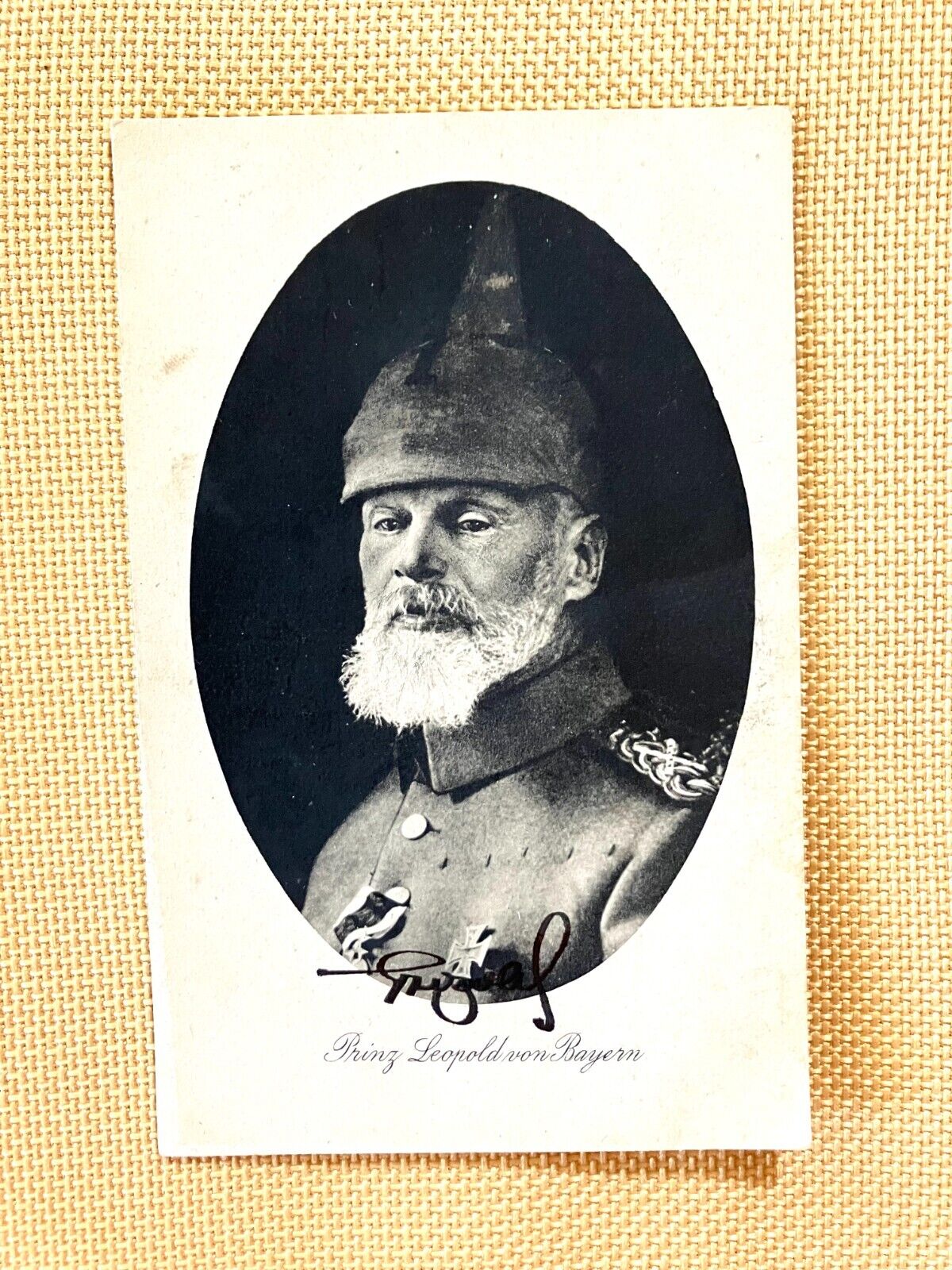 WW1 German General Prince Leopold Bavaria Autograph Postcard
