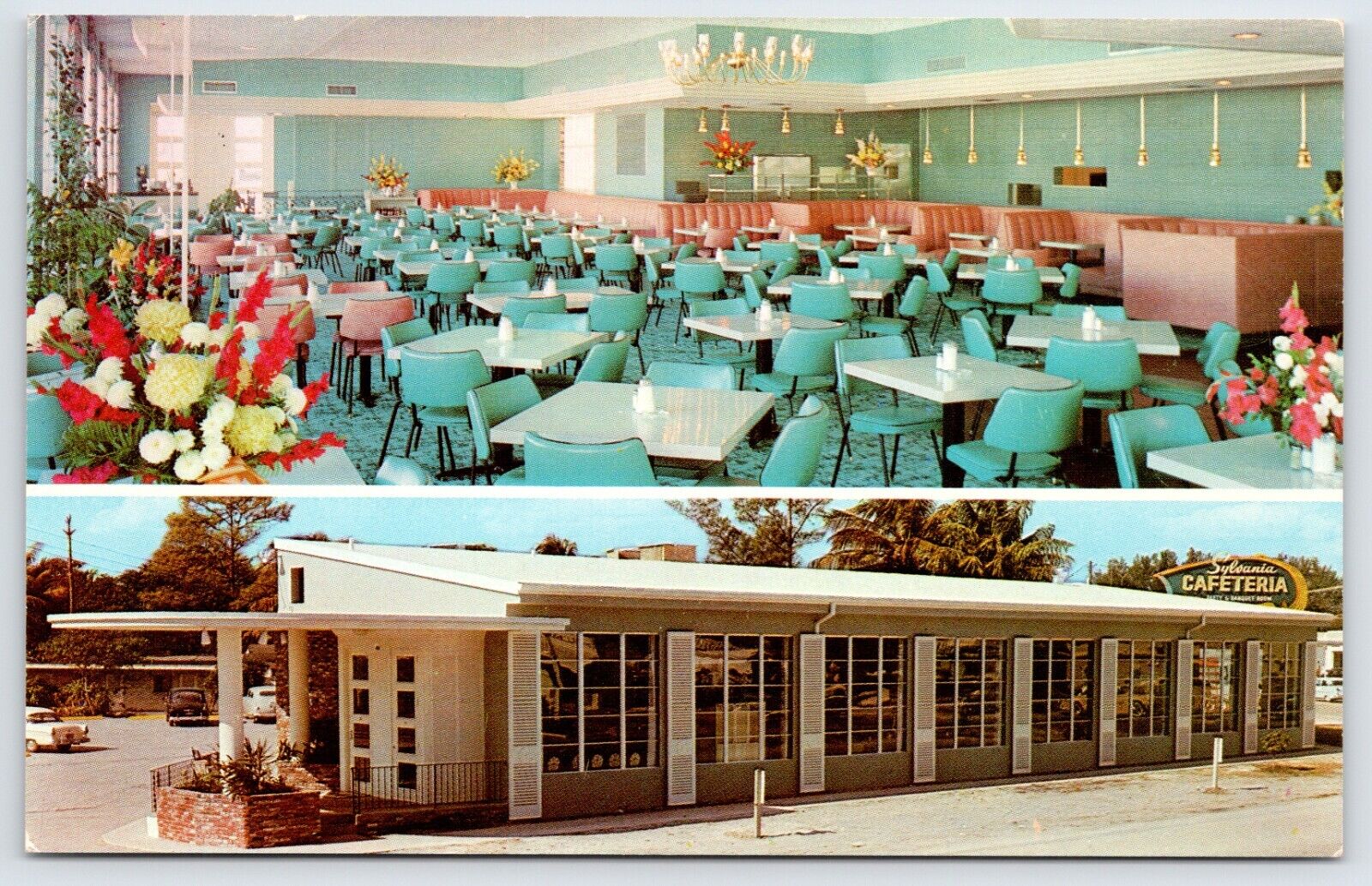 Postcard Sylvania Cafeteria, Dining Room, On U. S. 41, Miami Florida Unposted