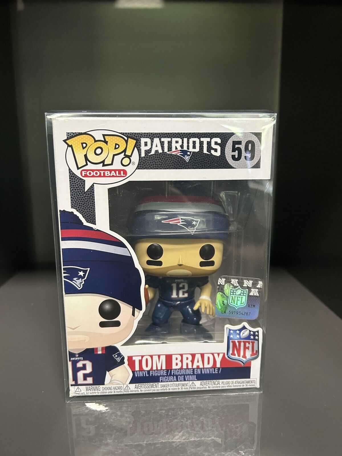 Funko POP Tom Brady #59 NFL Football New England Patriots Color Rush Figure