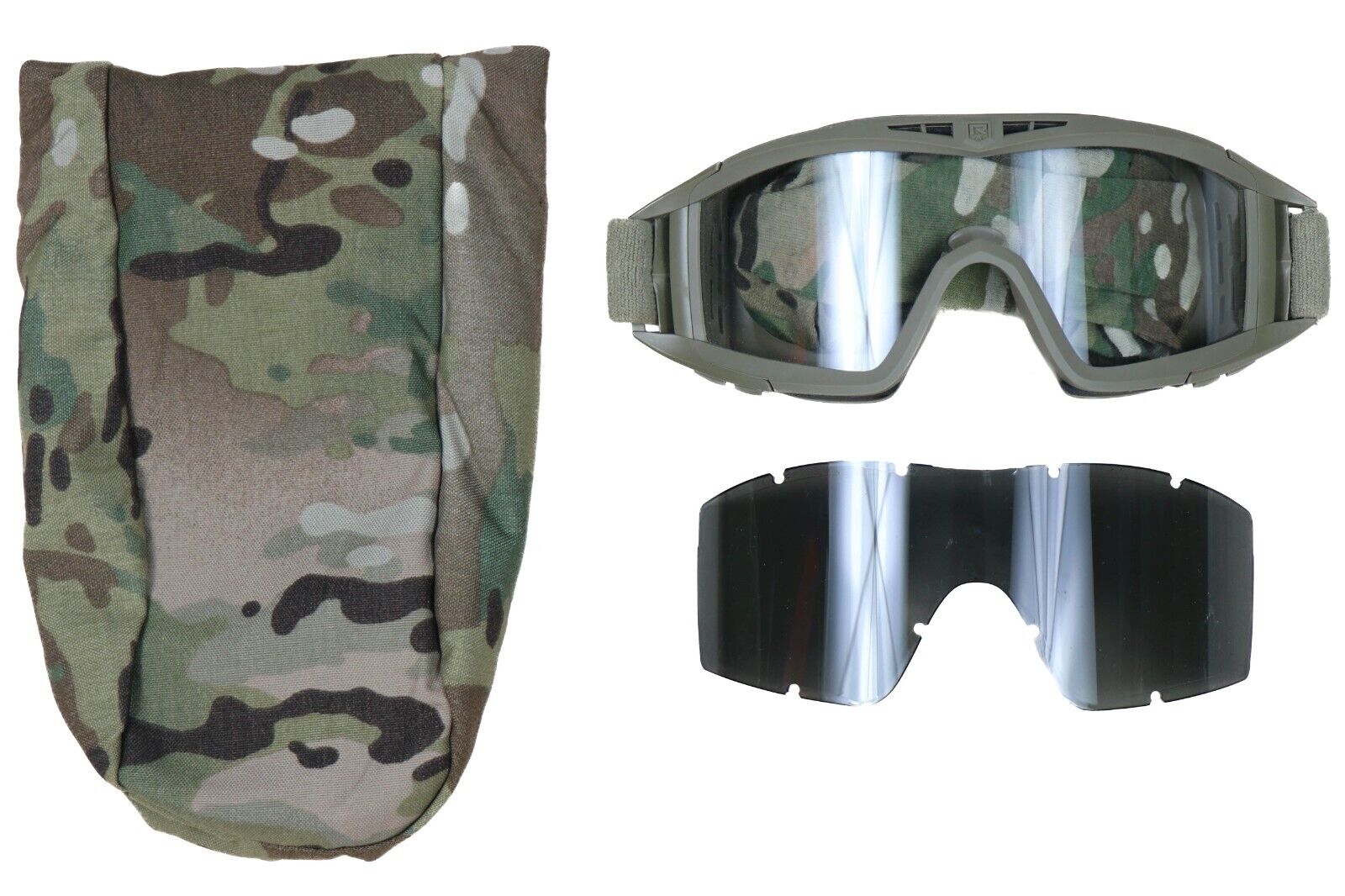 Revision ESS Ballistic Helmet Goggles Multicam OCP APEL Desert Locust With Case