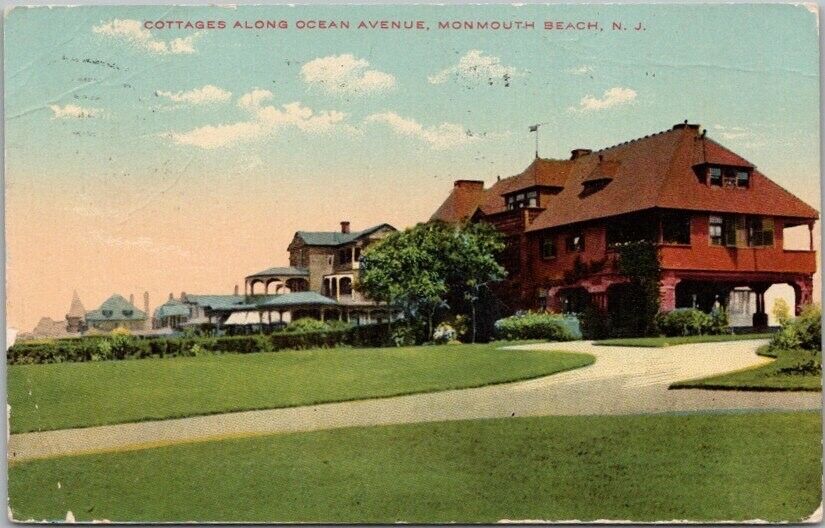 1914 MONMOUTH BEACH, New Jersey Postcard 