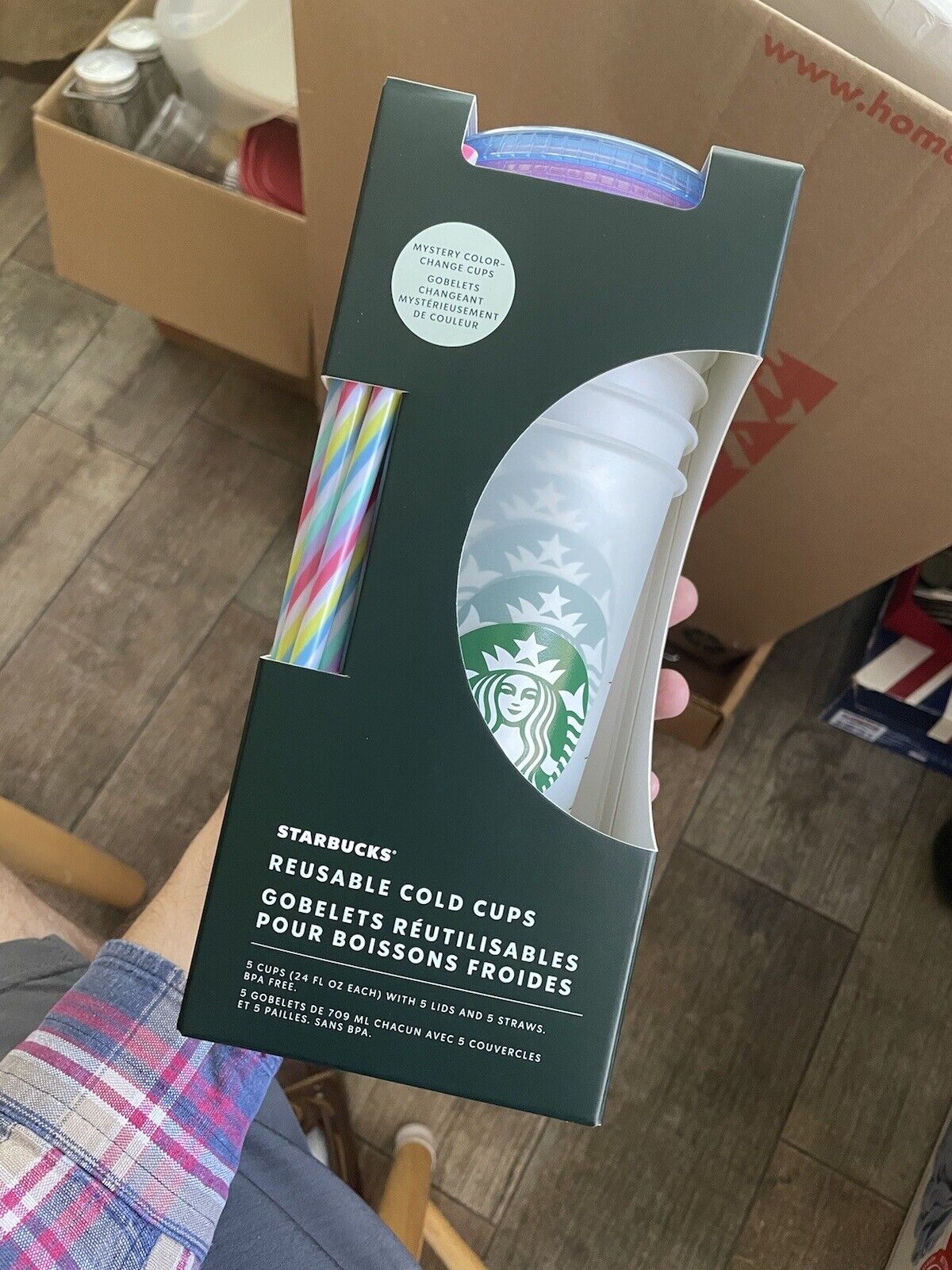 Starbucks Summer 2023 Mystery Color Changing Reusable Cold Cups 24oz 5 Pack