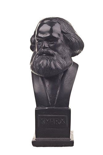 German Philosopher Socialist Karl Marx Stone Bust Statue Sculpture 4.8\'\' Black 