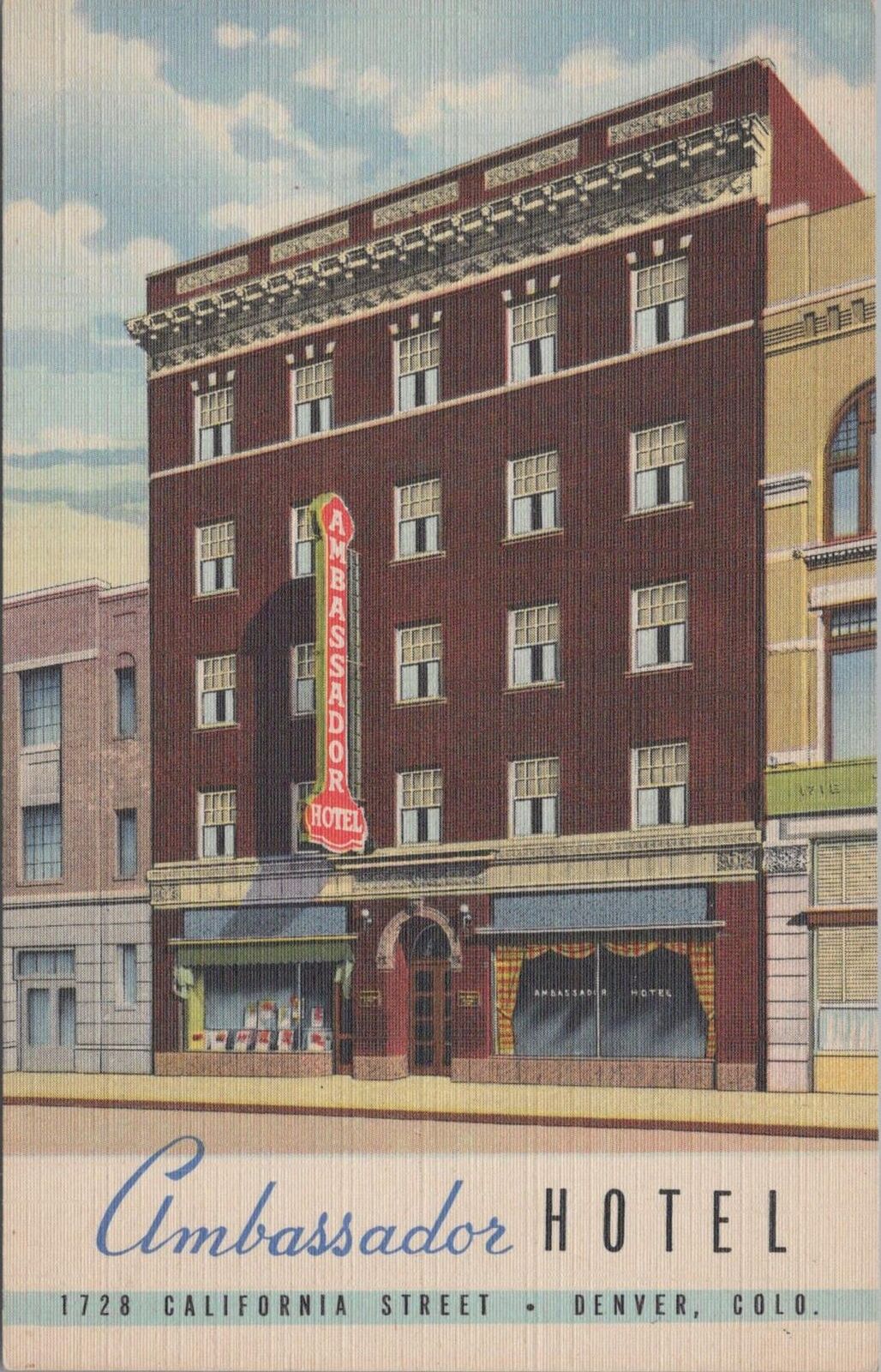 Postcard Ambassador Hotel Denver CO 