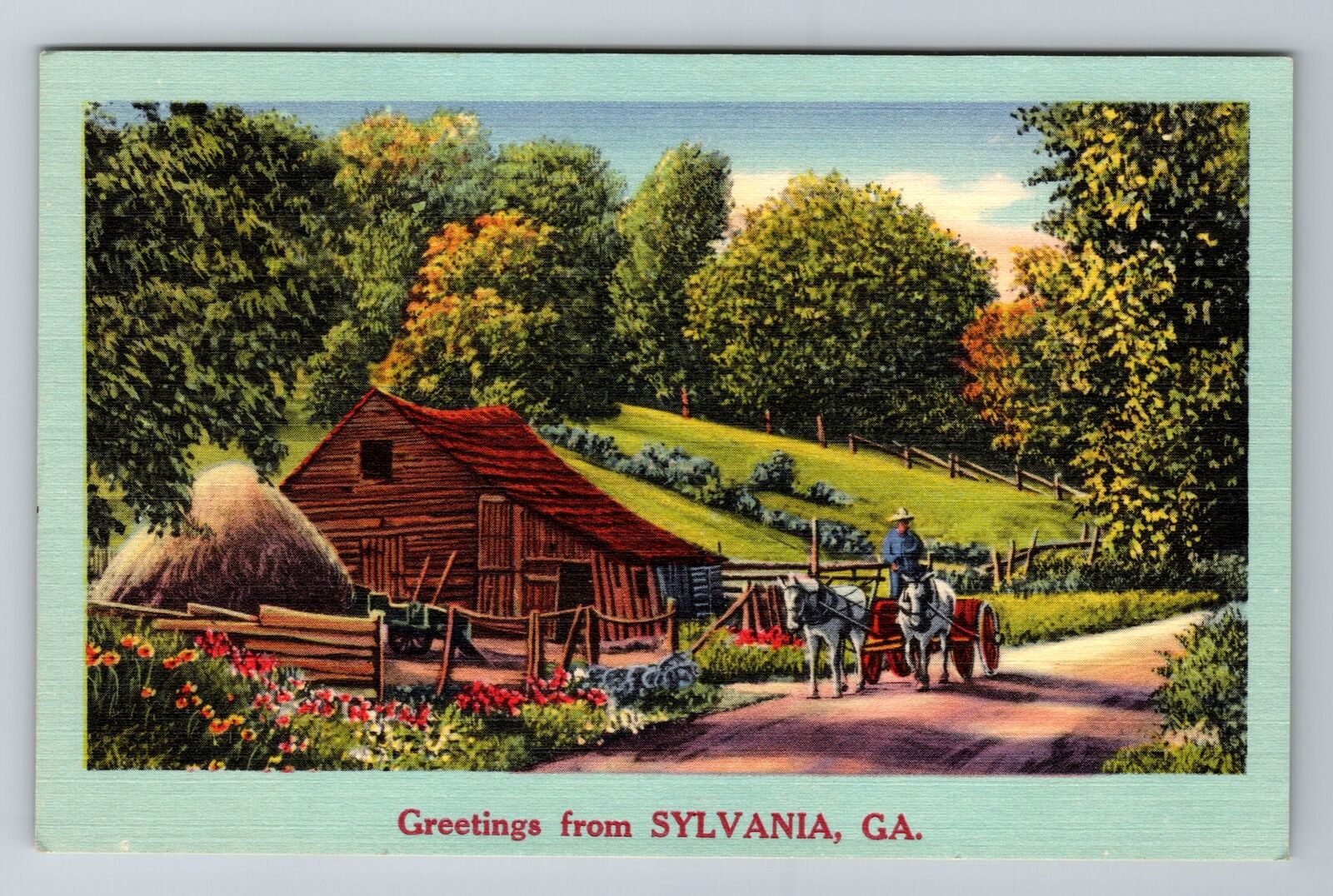 Sylvania GA-Georgia, Scenic Greetings, Vintage Postcard
