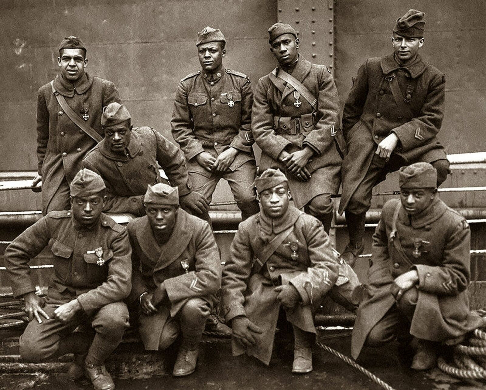 WW1 Soldiers of the 369th Harlem Hellfighters PHOTO  (213-B)