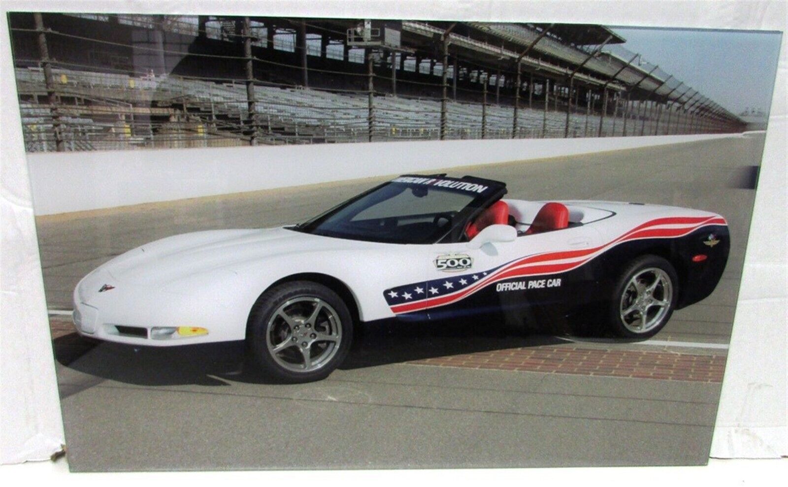 2004 Chevrolet Corvette C5 Indy 500 Pace Car Large Promotional Photo In Acrylic