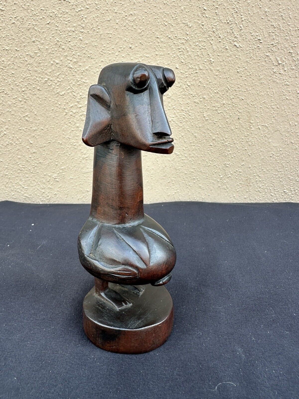 wooden african fertility statue - authentic African art 6.5”